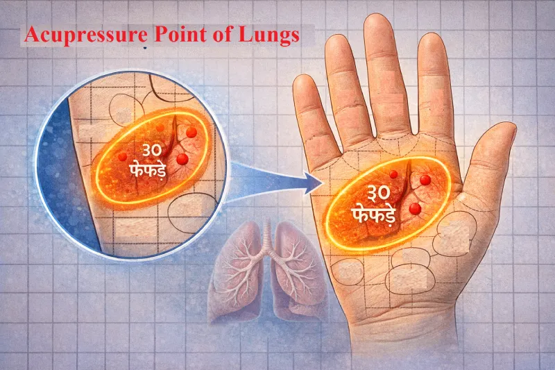 हथेली में फेफड़ों का एक्यूप्रेशर बिंदु