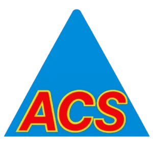 ACS Acupressure Health Care System logo triangle symbol