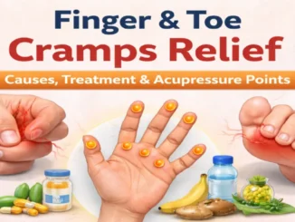 finger and toe cramps relief causes treatment and acupressure points illustration